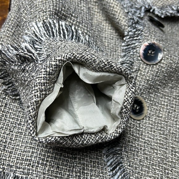 600 West 2 pc suit shimmer tweed with fringe blazer and skirt 3 sizes classic - Picture 10 of 17